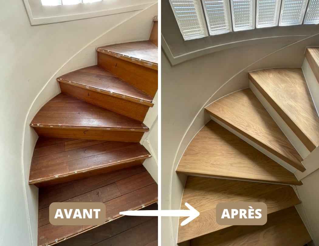 Escabiline - Rénovation d’Escaliers Stratifié, chêne contrecollé chêne massif 3